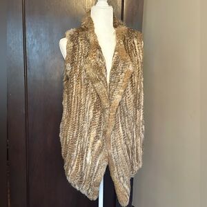 Joie Rabbit Fur Vest, Size Large—STUNNING!